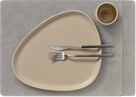 LIND DNA Tischsets Hippo - Leder - Anthrazitgrau - 45 x 35 cm - 2 Stück