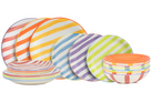 Cookinglife Geschirrset Summer Vibes 18-teilig / 6 Personen - 6 Speiseteller, 6 Frühstücksteller und 6 Suppenteller