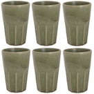 Cosy & Trendy Latte Macchiato Becher Bistro Thyme Green 450 ml - 6 Stück
