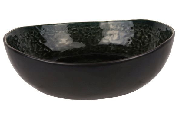 Schwarze Salatschüsseln