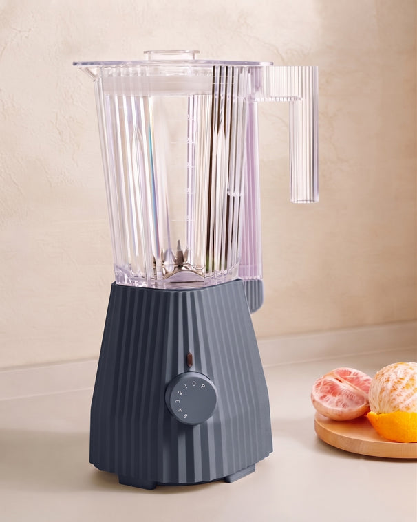 Alessi Standmixer Plissé Grau - 1.5 Liter - 700 W - Michele de Lucchi - MDL09 G