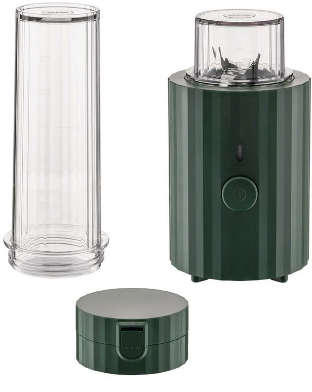 Alessi Smoothie-Maker To-Go Plissé Grün - 380 W - Michele De Lucchi - MDL17 GR