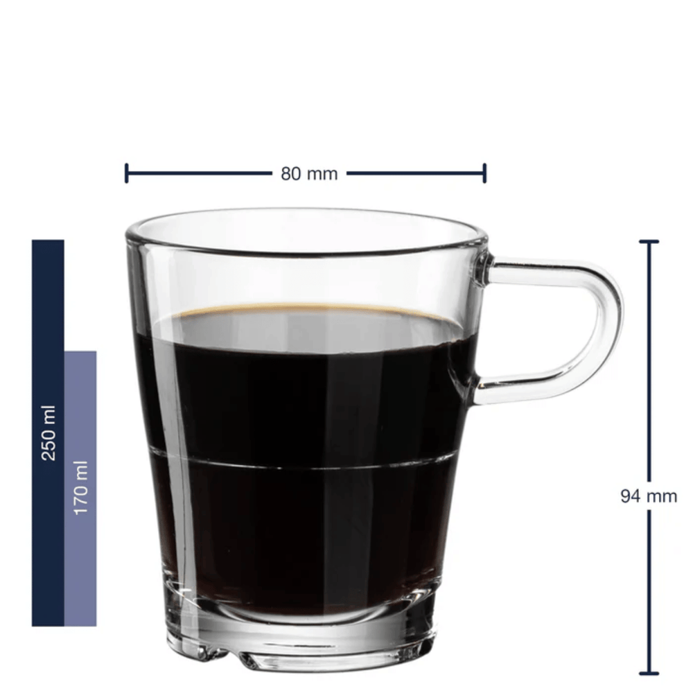 Leonardo Senso Kaffeegläser – Stapelbar – 250 ml – 6 Stück