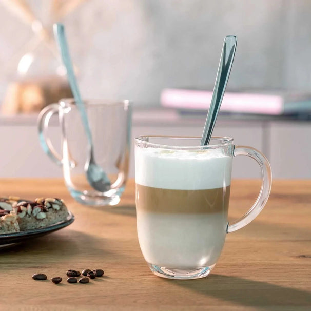 Leonardo Latte Macchiato Gläser - Napoli 380 ml + 2 Löffel - Hitzebeständig