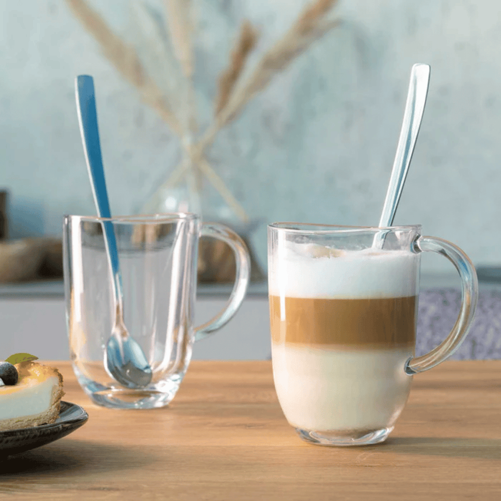 Leonardo Latte Macchiato Gläser - Napoli 380 ml + 2 Löffel - Hitzebeständig