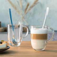 Leonardo Latte Macchiato Gläser - Napoli 380 ml + 2 Löffel - Hitzebeständig