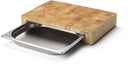 Continenta Schneidebrett mit Edelstahl Schublade - Holz - 39 x 27cm