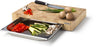 Continenta Schneidebrett mit Edelstahl Schublade - Holz - 48 x 33 cm