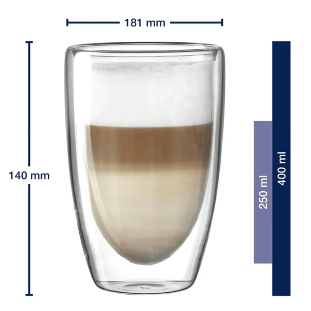 Leonardo Doppelwandige Latte Macchiato Gläser Duo 400 ml - 2 Stück