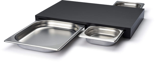 Continenta Schneidebrett mit 3 Edelstalh Schubladen - Duracore - 50x33 cm