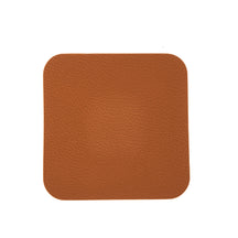 Cookinglife Untersetzer - Veganes Leder - Schwarz / Cognac - doppelseitig - 10 x 10 cm - 6 Stück
