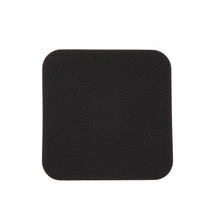 Cookinglife Untersetzer - Veganes Leder - Schwarz / Cognac - doppelseitig - 10 x 10 cm - 6 Stück