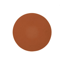 Cookinglife Untersetzer - Veganes Leder - Schwarz / Cognac - doppelseitig - ø 10 cm - 6 Stück