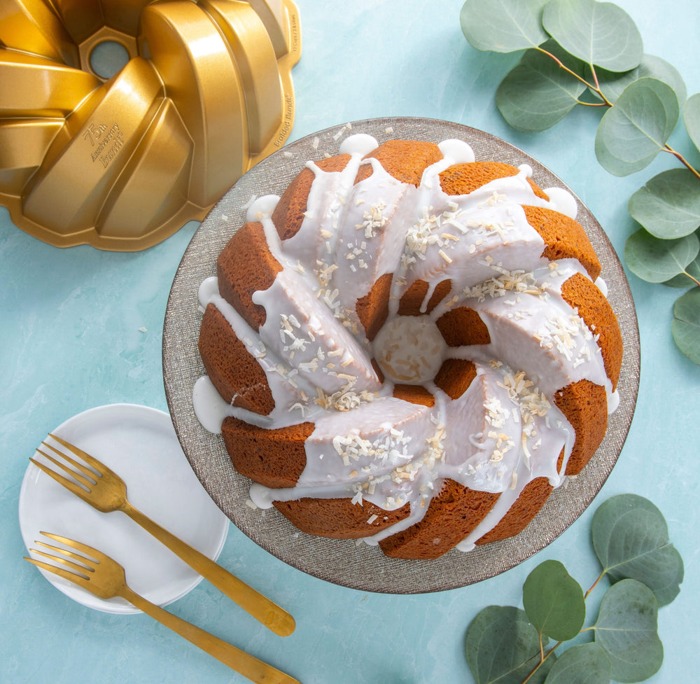 Nordic Ware Gugelhupfform Geflochten / Braided Bundt Gold - Aluguss - ø 27 cm