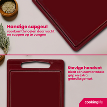 Cookinglife Schneidebrett mit Saftgrube 35 x 25 x 0,85 cm - Braun
