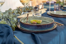 Cosy & Trendy Geschirrset Quintana Green 18-teilig / 6 Personen - 6 Speiseteller, 6 Suppenteller und 6 Frühstücksteller