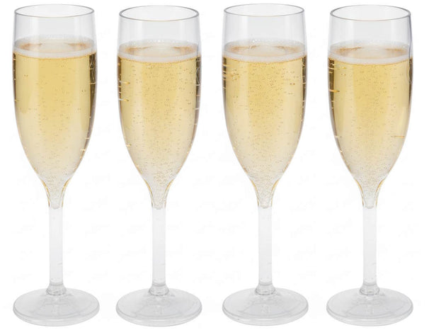 Cookinglife Champagnergläser aus Kunststoff – CampVibe – Outdoor – Unzerbrechlich – 165 ml – 4er-Set