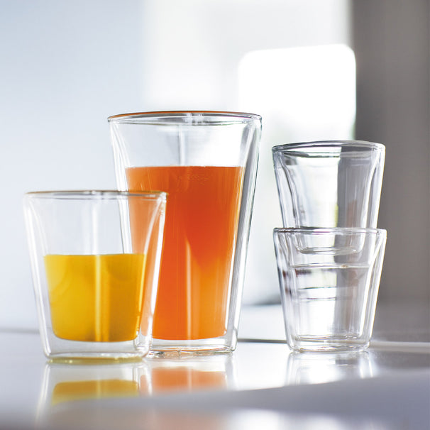 Bodum Doppeltwandige Kaffee- und Teegläser Kanne - Patentiertes Ventil - 200 ml - 6 Stück