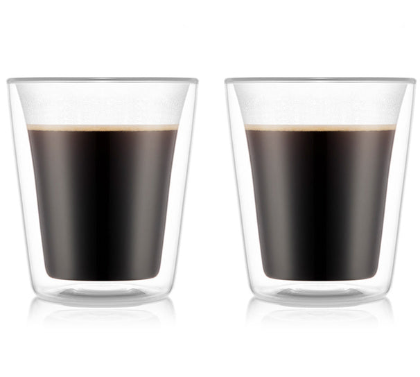 Bodum Doppeltwandige Kaffee- und Teegläser Kanne - Patentiertes Ventil - 200 ml - 2 Stück