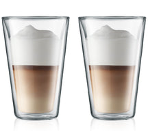 Bodum Doppeltwandige Latte Macchiato Gläser Kanne - Patentiertes Ventil - 400 ml - 2 Stück