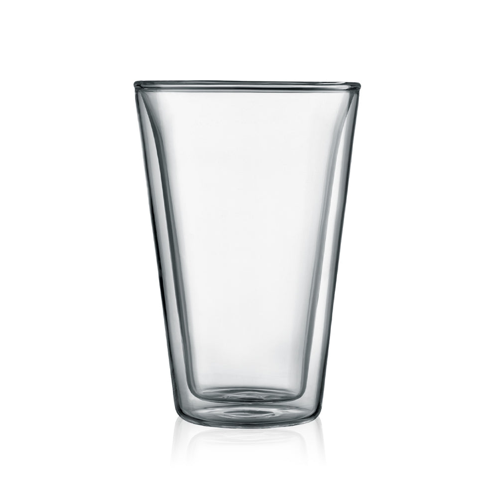 Bodum Doppeltwandige Latte Macchiato Gläser Kanne - Patentiertes Ventil - 400 ml - 2 Stück