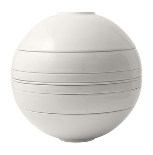 Villeroy & Boch Geschirrset La Boule Weiß 7-teilig / 2 Personen - 2 Schalen, 2 Teller, 2 Universalplatten und 1 Servierschale