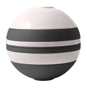Villeroy & Boch Geschirrset La Boule Schwarz / Weiß 7-teilig / 2 Personen - 2 Schalen, 2 Teller, 2 Universalplatten und 1 Servierschale