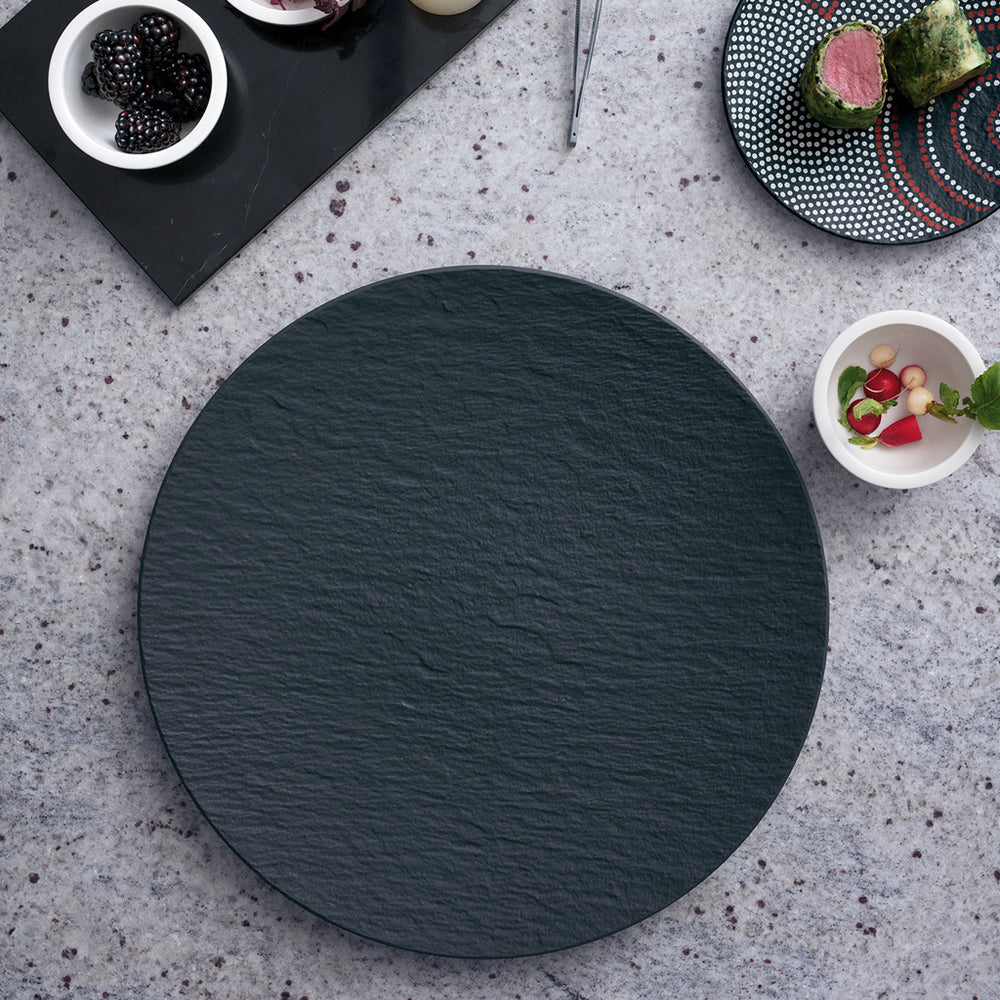 Villeroy & Boch Pizzateller Manufacture Rock - Schwarz - ø 31.5 cm