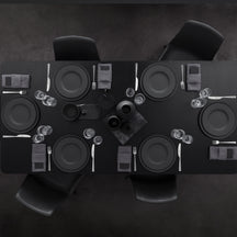 Villeroy & Boch Geschirrset Manufacture Rock - Schwarz - 12-teilig