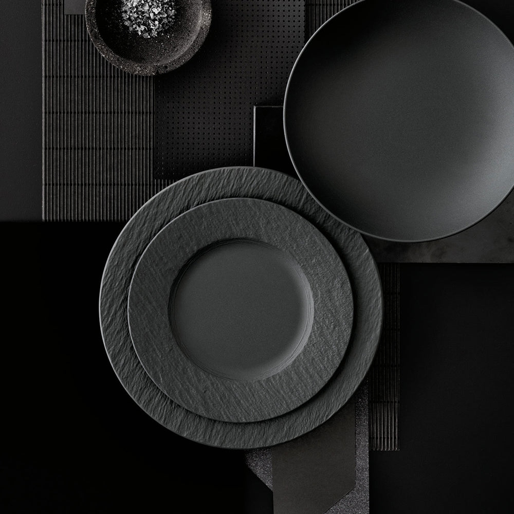 Villeroy & Boch Speiseteller Manufacture Rock - Schwarz - ø 27 cm