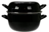 Gemütlicher & trendiger Muscheltopf Schwarz - ø 24 cm / 5 Liter