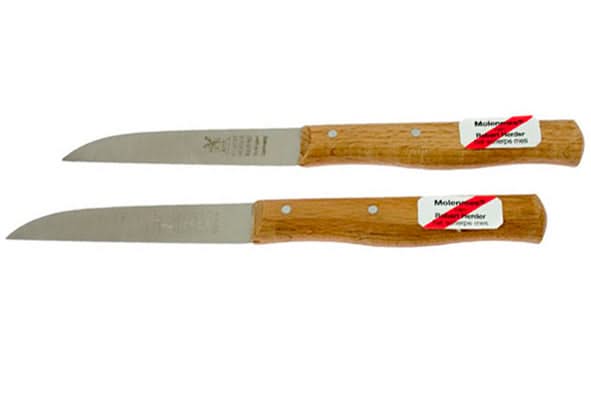 Robert Herder Mühlenmesser Edelstahl Holz - Klinge 8,5 cm - 2 Stück