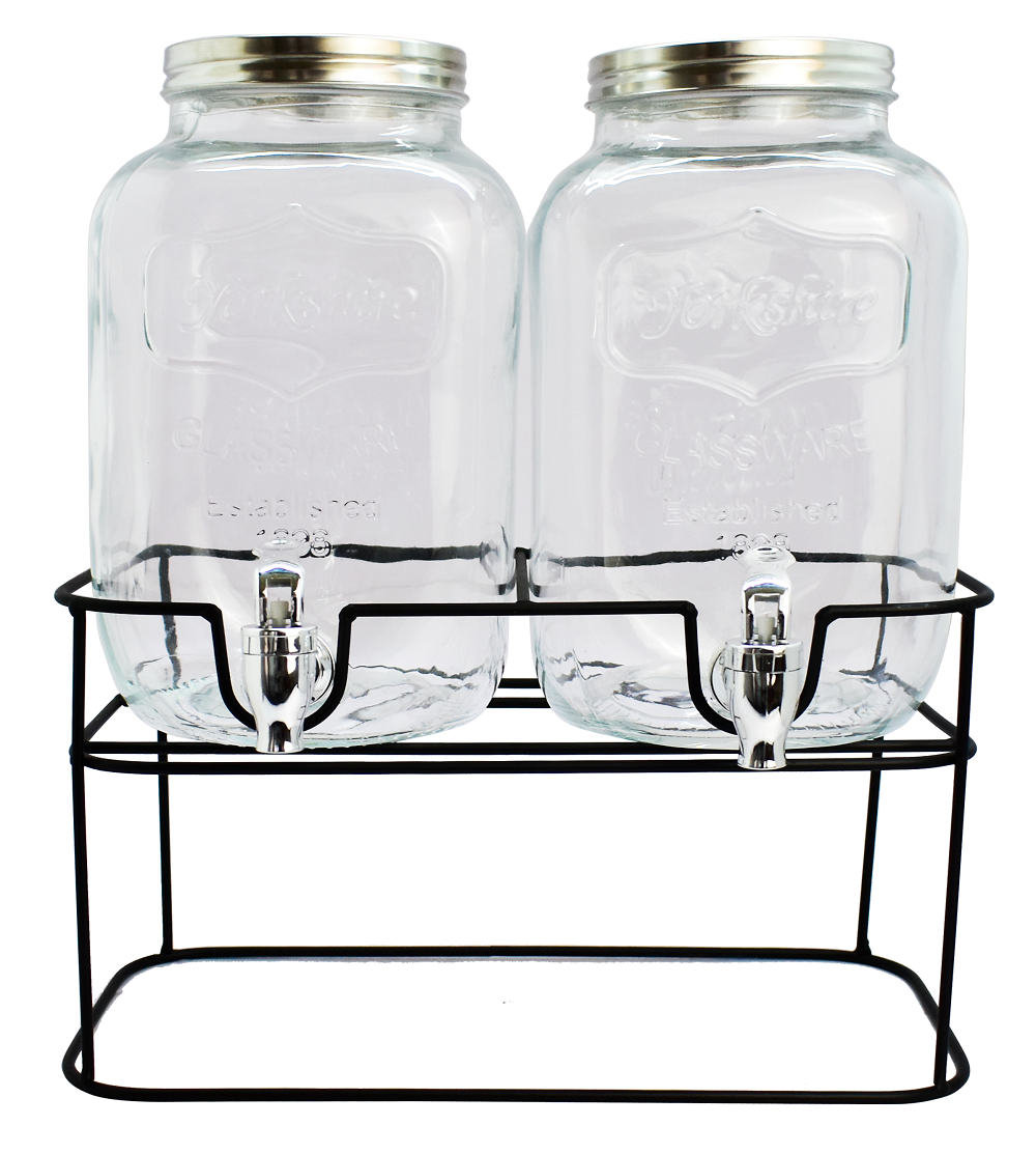 Cookinglife Dubbele Getränkespender - mit Halter - 2 x 4 Liter