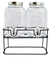 Cookinglife Dubbele Getränkespender - mit Halter - 2 x 4 Liter