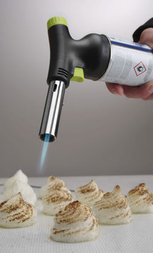 Hendi Creme Brulee Brenner / Kochbrenner - mit Gaszylinder - Jet + Butan Gas Nachfüllung - 4 Stück