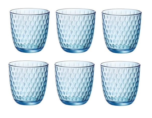 Bormioli Rocco Wassergläser Slot - Blau - 290 ml - 6 Stück