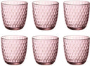 Bormioli Rocco Wassergläser Slot - Rosa - 290 ml - 6 Stück