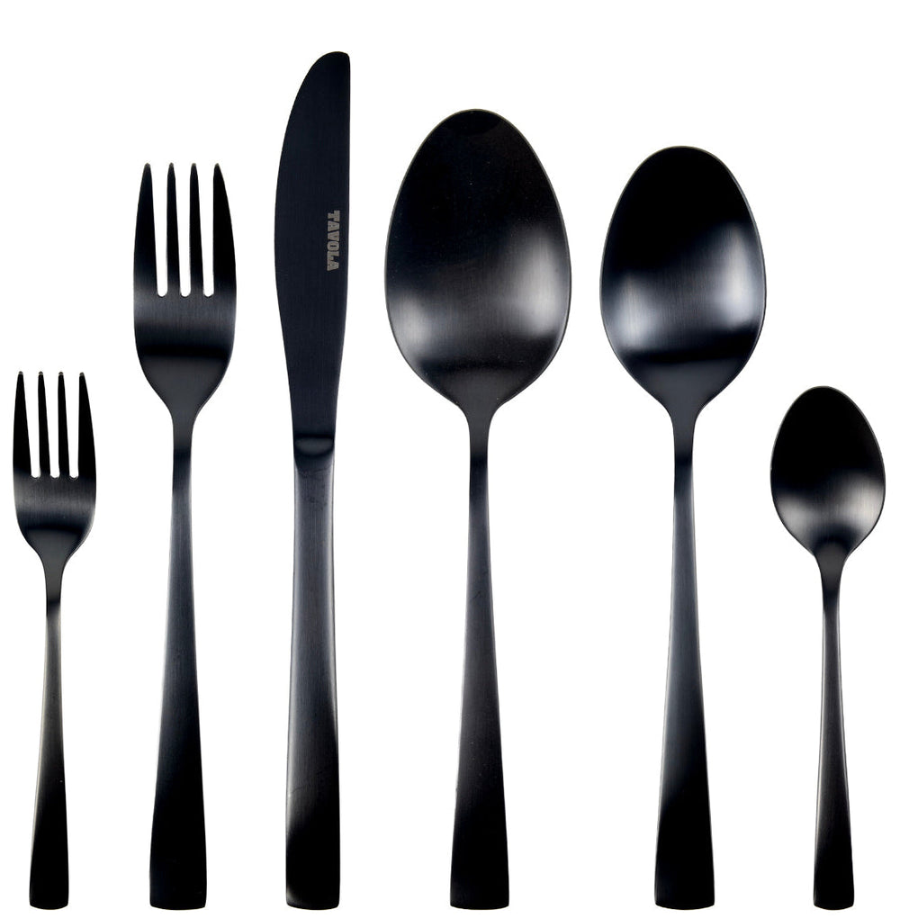 Studio Tavola Besteckset - Schwarz - 42 Teile / 8 Personen