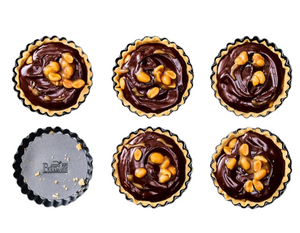 Birkmann Kuchenform / Backform / Quicheform mit herausnehmbarem Boden Premium Backform ø 10 x 2 cm - 6 Stück