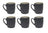 Cookinglife Tassen Nola Warm Grey - 350 ml - 6 Stück