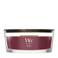 WoodWick Duftkerze Ellipse Wood Smoke - 9 cm / 19 cm - Duftkerze im Glas - Holzdocht