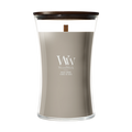 WoodWick Duftkerze Large Wood Smoke - 18 cm / ø 10 cm - Duftkerze im Glas - Holzdocht