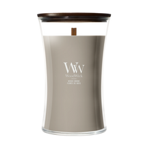 WoodWick Duftkerze Large Wood Smoke - 18 cm / ø 10 cm - Duftkerze im Glas - Holzdocht
