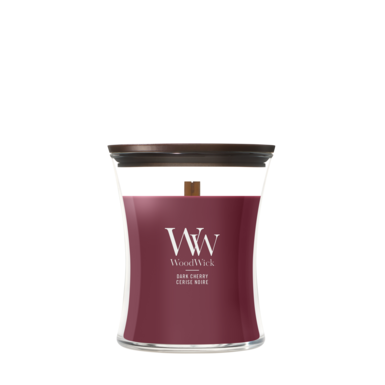 WoodWick Duftkerze Medium Wood Smoke - 11 cm / ø 10 cm - Duftkerze im Glas - Holzdocht