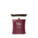 WoodWick Duftkerze Medium Dark Cherry - 11 cm / ø 10 cm - Duftkerze im Glas - Holzdocht