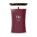 WoodWick Duftkerze Large Dark Cherry - 18 cm / ø 10 cm - Duftkerze im Glas - Holzdocht
