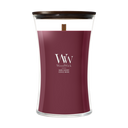 WoodWick Duftkerze Large Dark Cherry - 18 cm / ø 10 cm - Duftkerze im Glas - Holzdocht