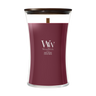 WoodWick Duftkerze Large Dark Cherry - 18 cm / ø 10 cm - Duftkerze im Glas - Holzdocht