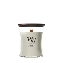 WoodWick Duftkerze Medium Fireside - 11 cm / ø 10 cm - Duftkerze im Glas - Holzdocht