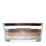 WoodWick Duftkerze Ellipse Trilogy Radiant Cashmere - 9 cm / 19 cm - Duftkerze im Glas - Holzdocht
